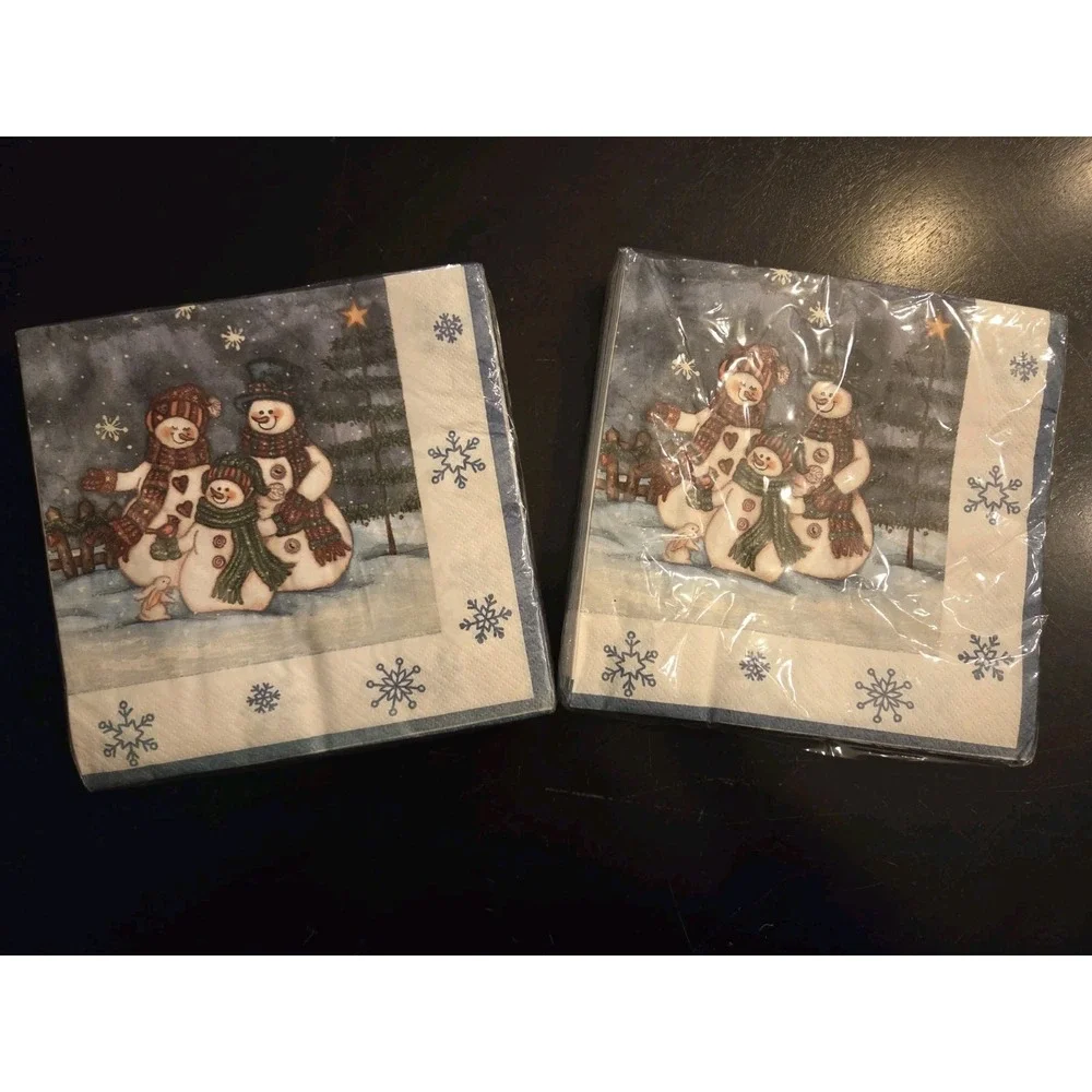 Snowmen Winter Napkins - 2 New Packs